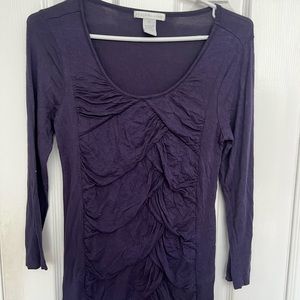 Purple longsleeve 3/4 sleeve shirt